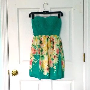 Spring floral lace dress